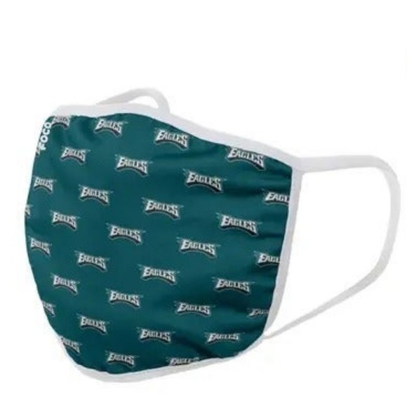 Authentic NFL Philadelphia Eagles Trademarked  Face Mask 2pk - Picture 2 of 3